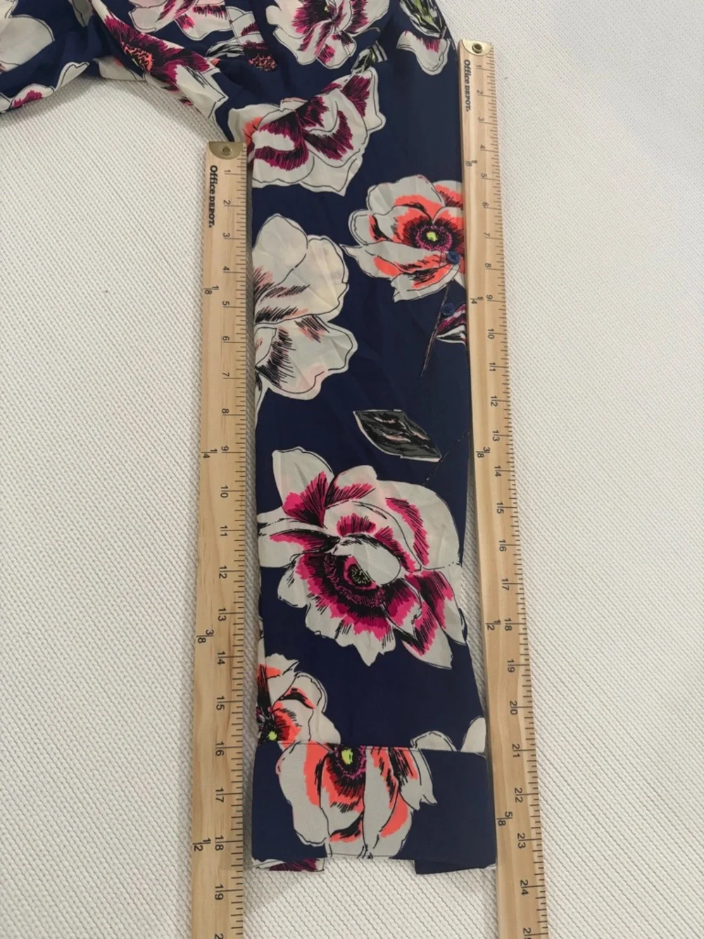 NWT Express Button-Down Shirt with Pink, White, and Orange Floral Print - Picture 7 of 8